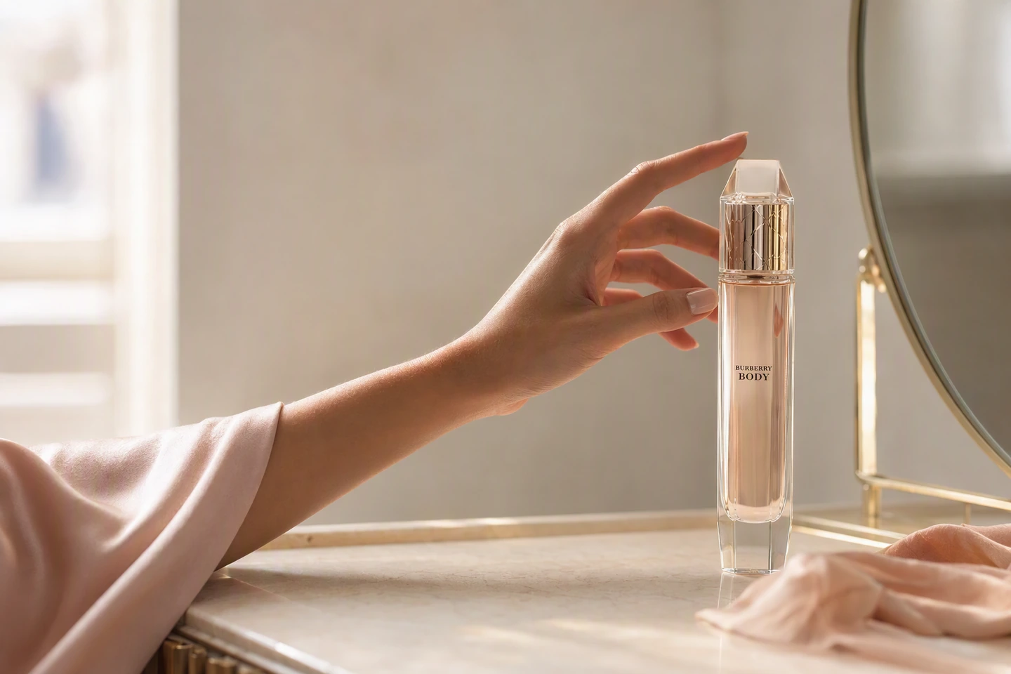 Burberry Body perfume as part of a dressing ritual